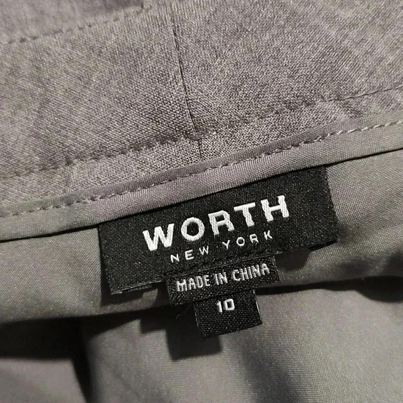 Worth Gray Wool Straight Leg Trousers - Picture 2 of 5